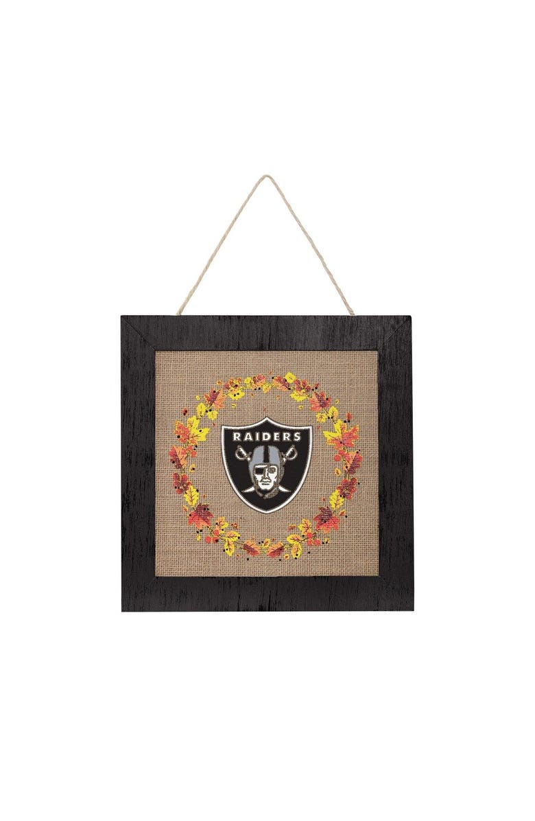 FOCO Las Vegas Raiders 12'' Double-Sided Burlap Sign, Alternate, color, 