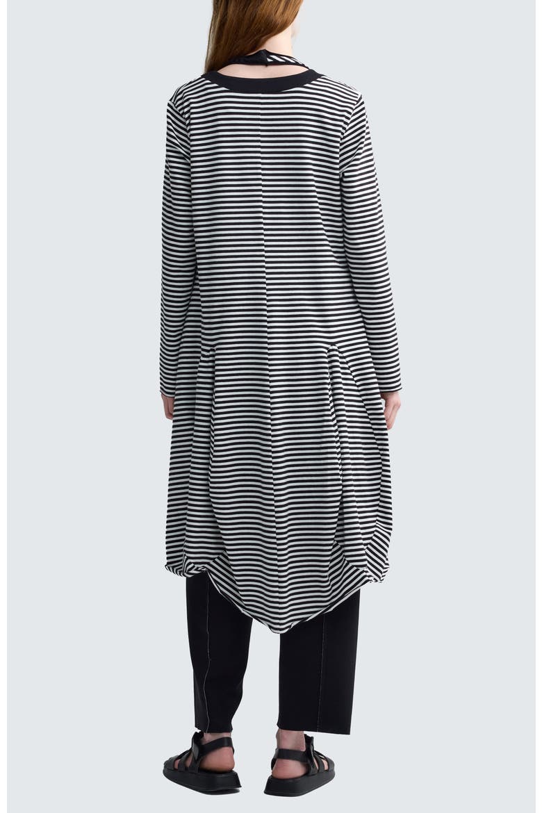 Elonie Striped Balloon Jacket, Alternate, color, Black Strip