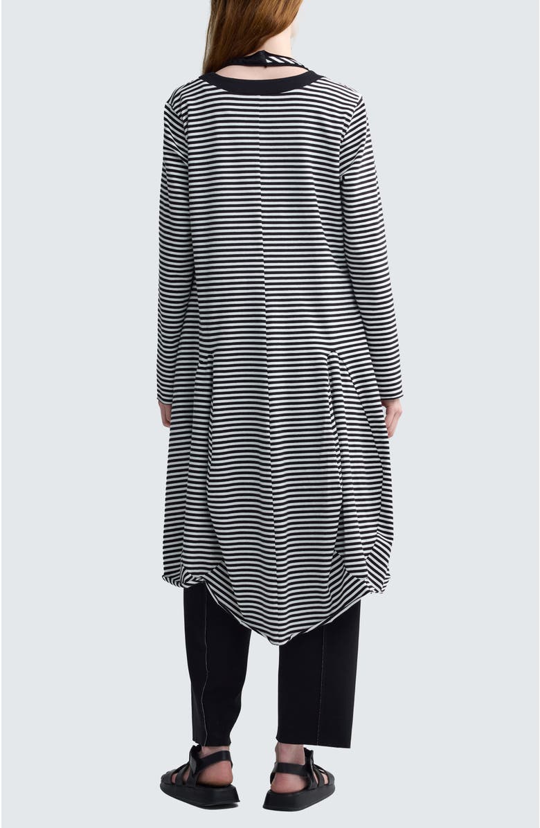 LUUKAA Elonie Striped Balloon Jacket, Alternate, color, Black Strip