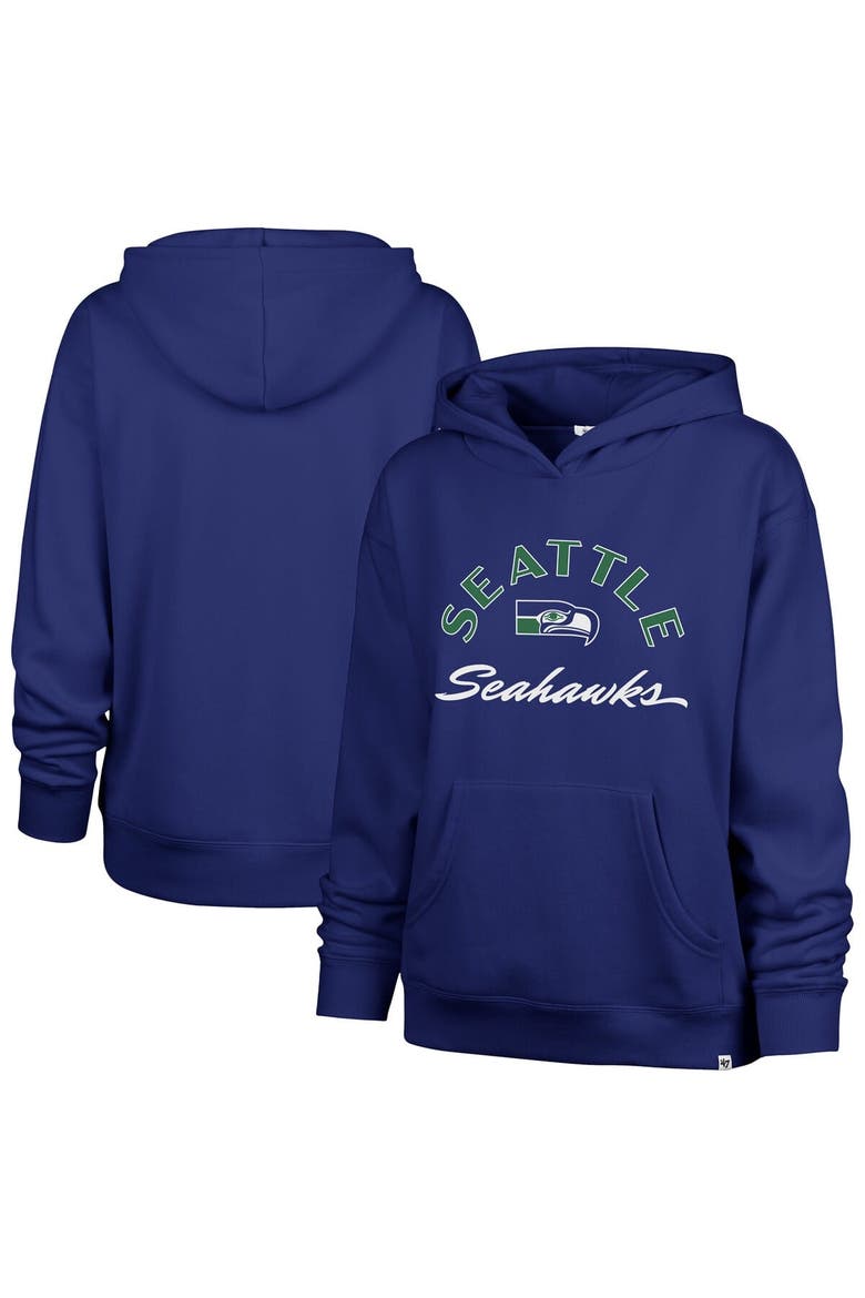 Women's '47 Royal Seattle Seahawks Whirlwind Naomi Pullover Hoodie, Main, color, Royal