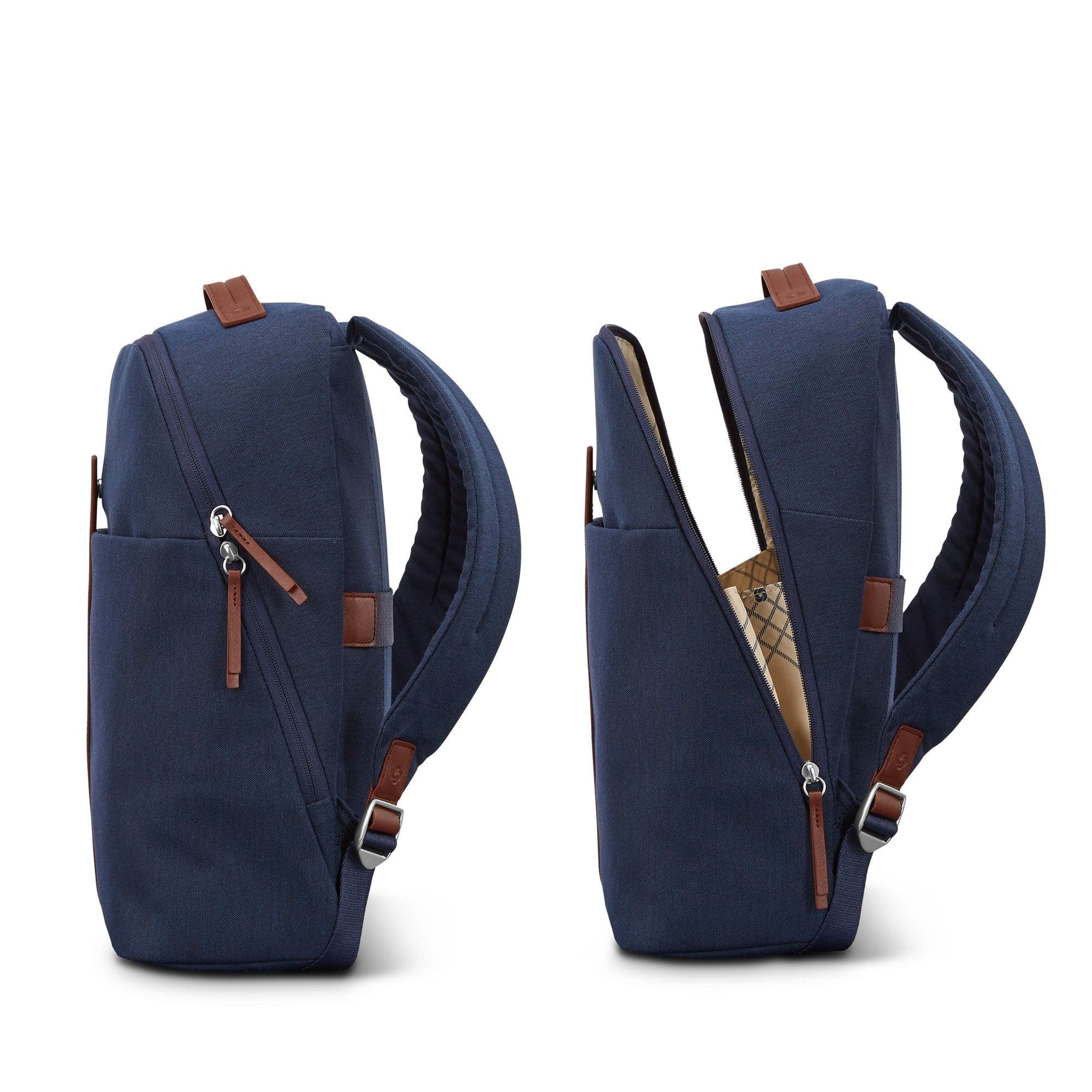 Samsonite Virtuosa 2 Piece Set Backpack & 21" Carry On Spinner Luggage, Alternate, color, Blue