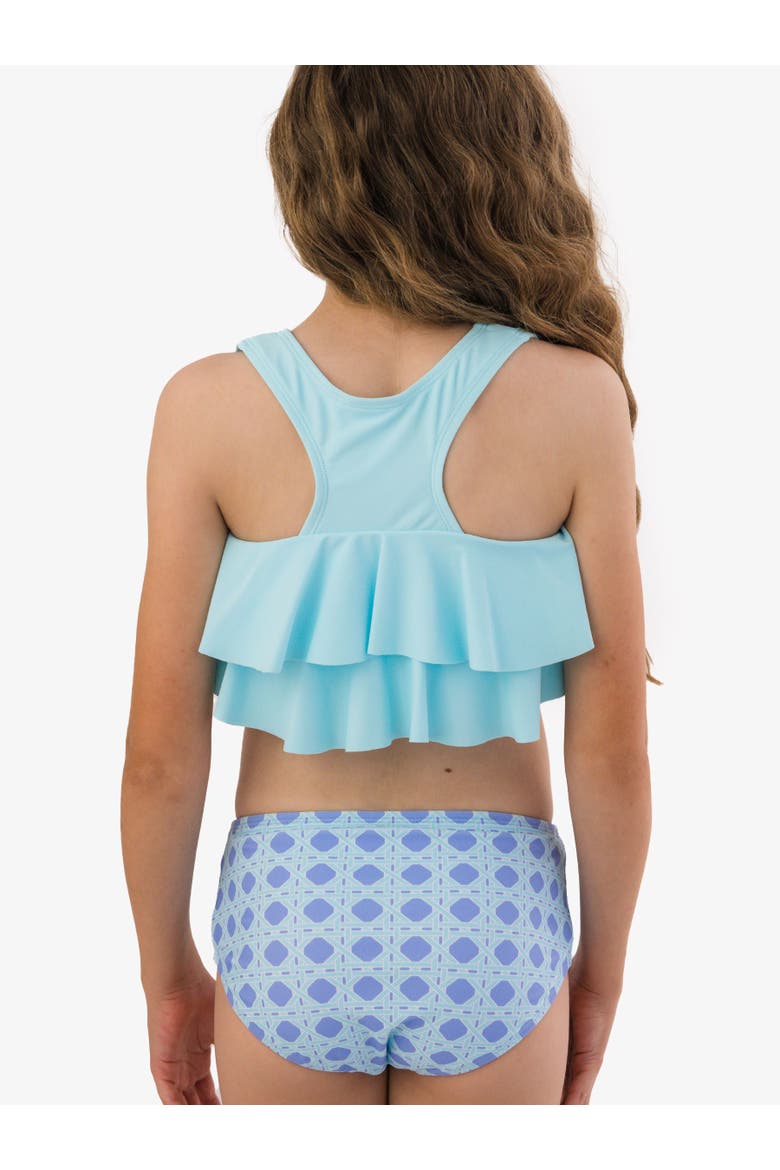Flounce Bikini 2-Piece Swimsuit, Alternate, color, Periwinkle Blue Coastal Cane
