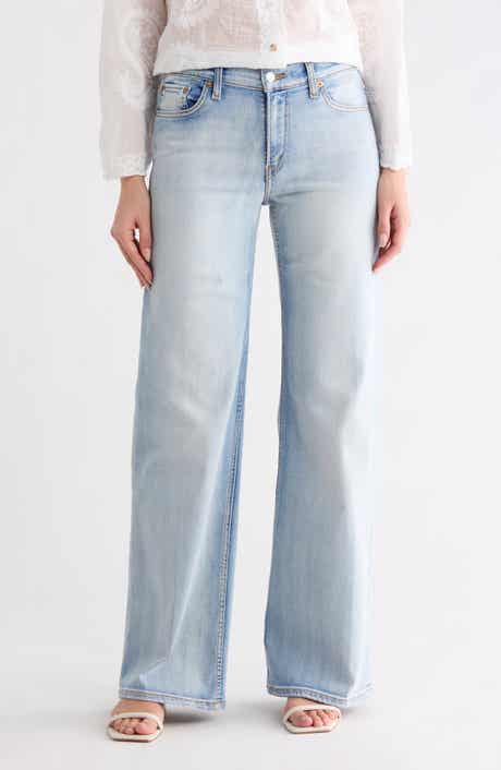 Re/Done Comfort Stretch Mid Rise Wide Leg Jeans