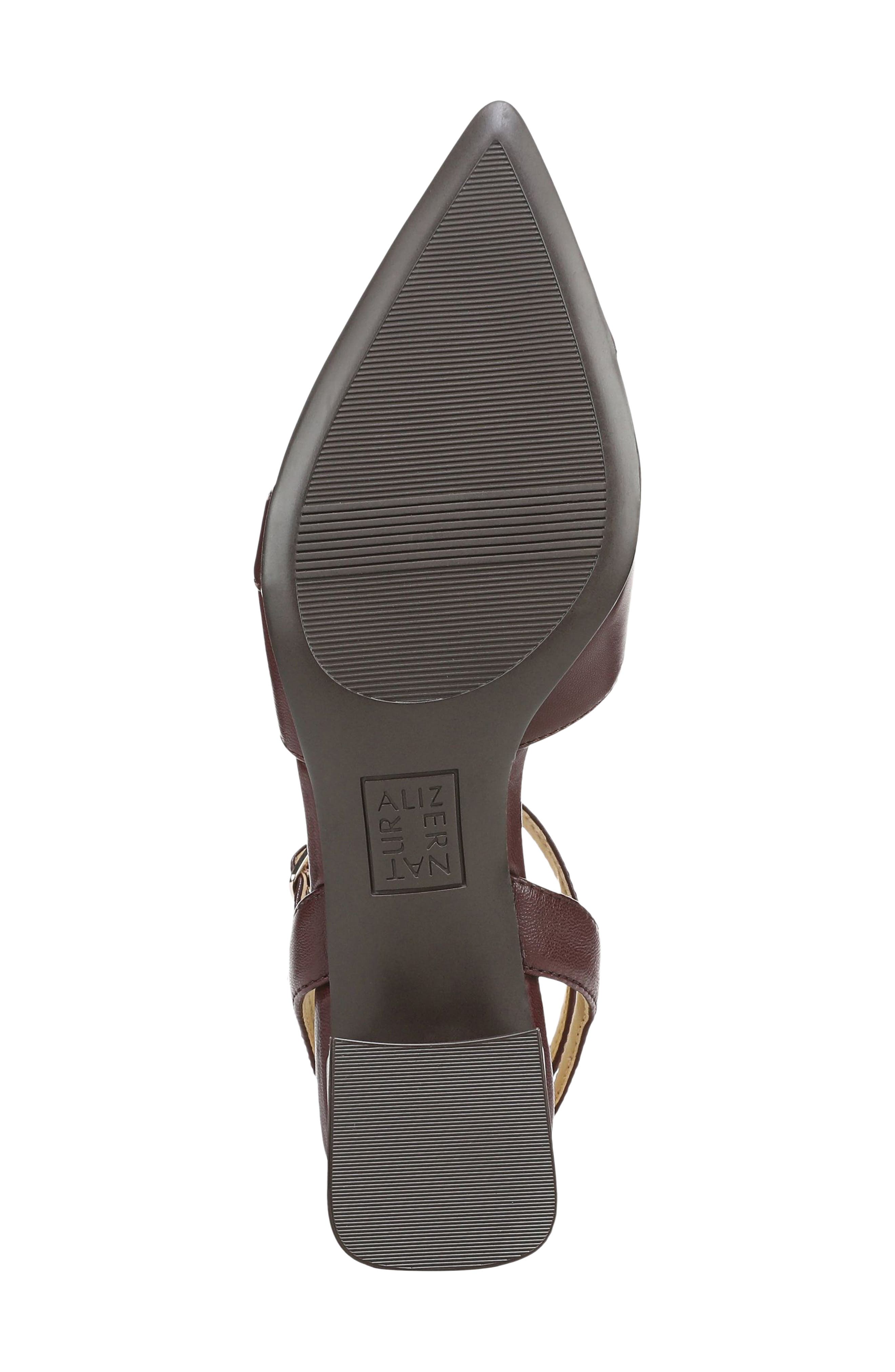 Merritt Slingback Pointed Toe Pump, Alternate, color, MERLOT RED LEATHER