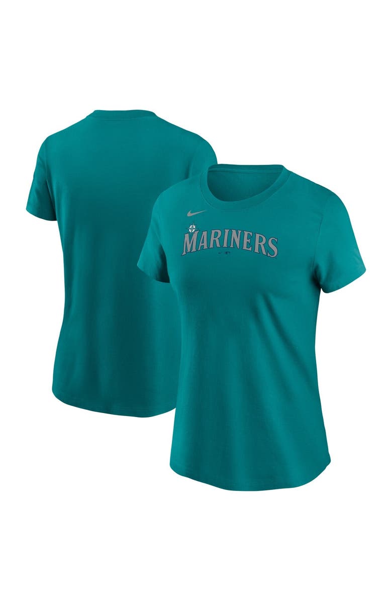 Nike Women's Nike  Aqua Seattle Mariners Wordmark T-Shirt, Main, color, 