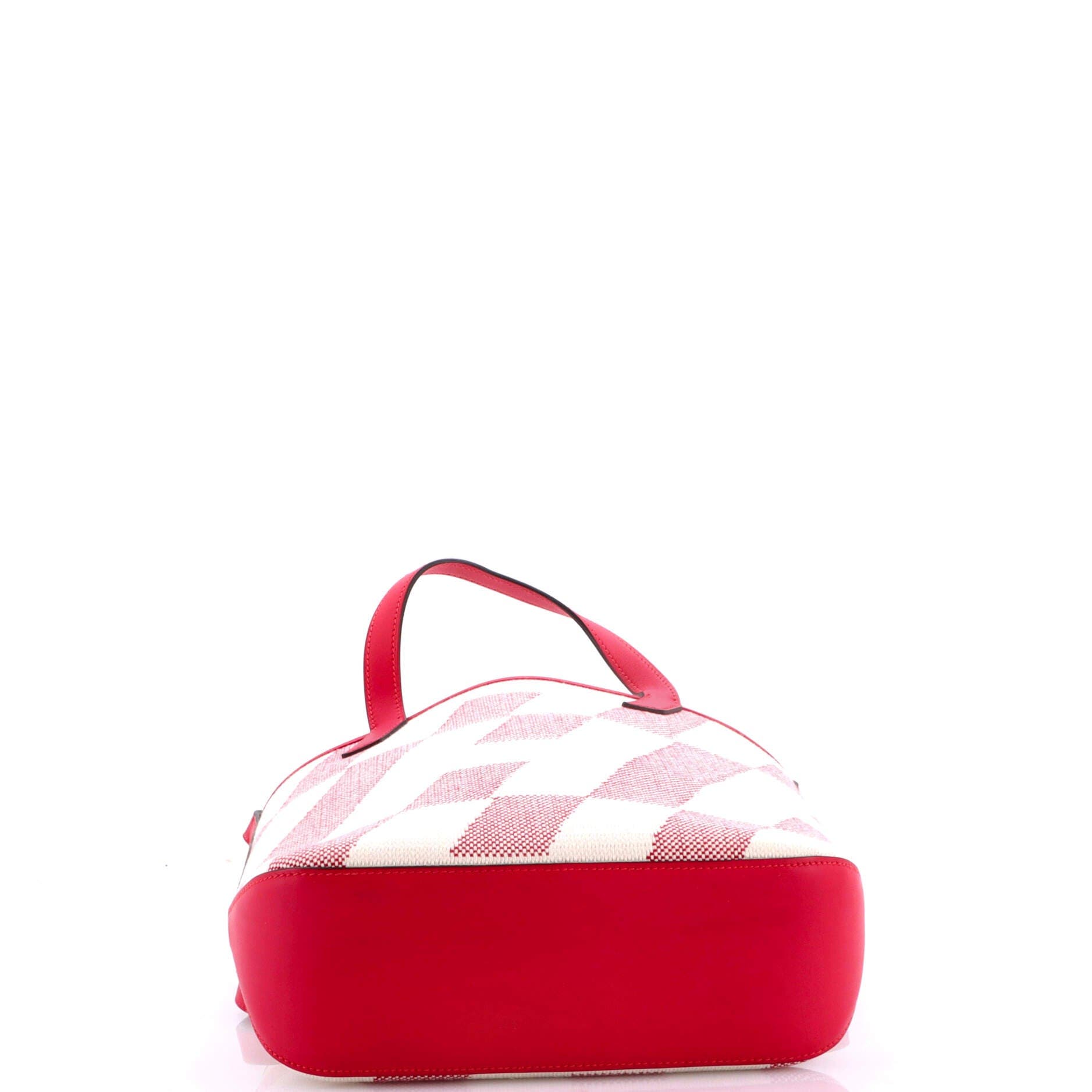 Cabas H en Biais Tote Canvas with Leather 27, Alternate, color, Pink