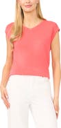 Halogen® V-Neck Cap Sleeve Sweater Vest