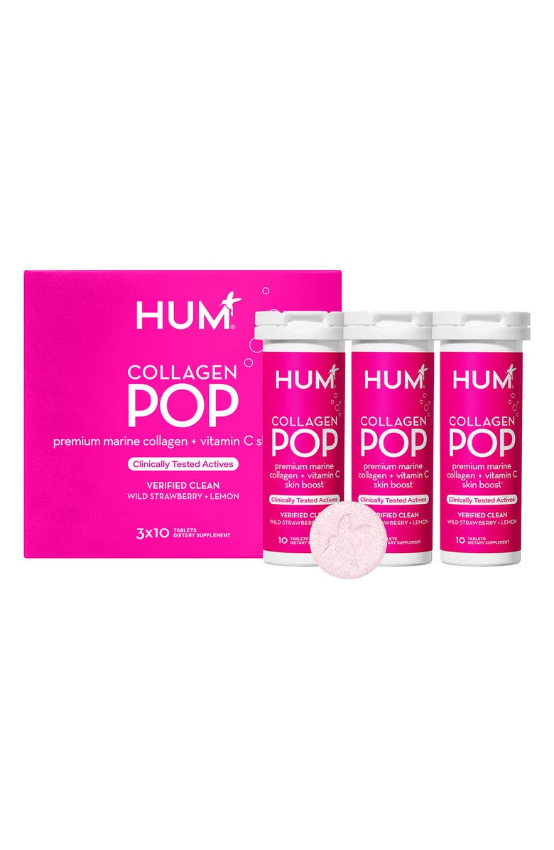 Hum Nutrition Collagen POP + Vitamin C 3-Pack Dissolvable Tablets, Main, color,