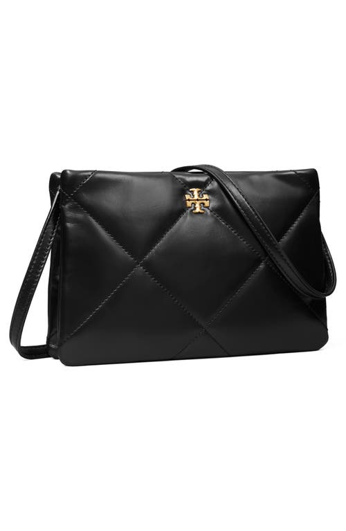 Tory Burch Kira Diamond Quilted Leather Crossbody Bag In Black