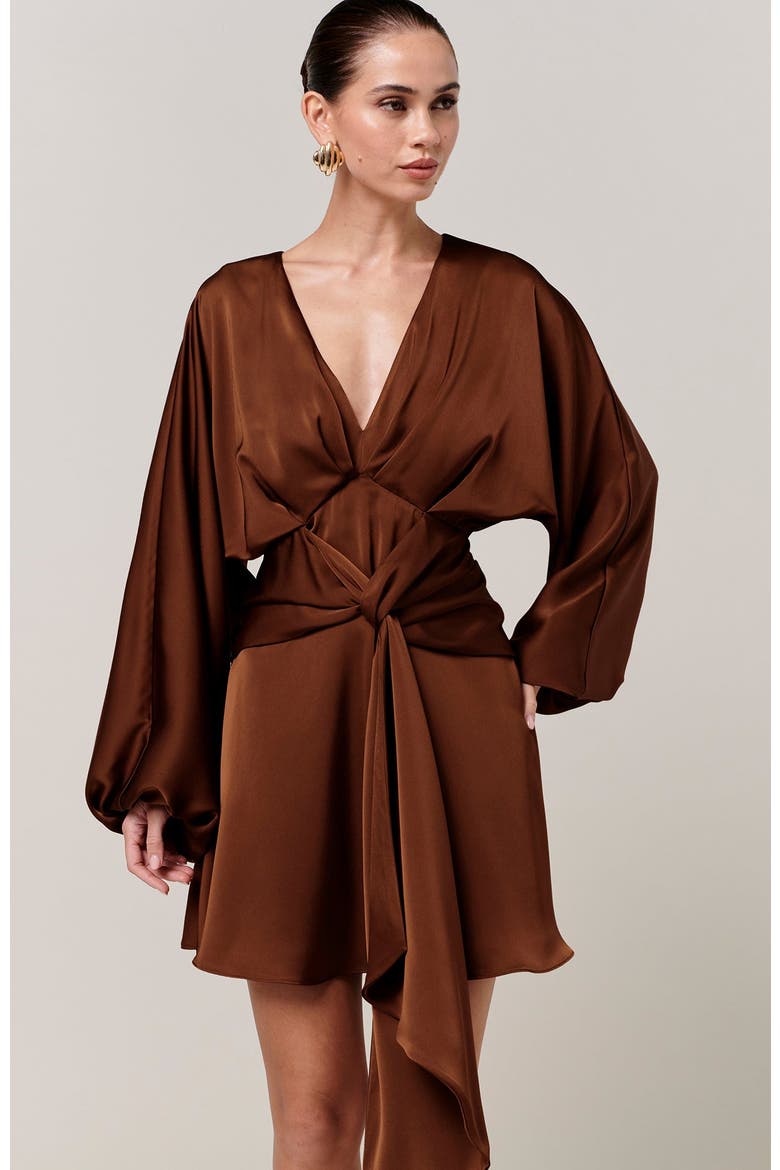 Irena Mini Dress, Alternate, color, Chocolate