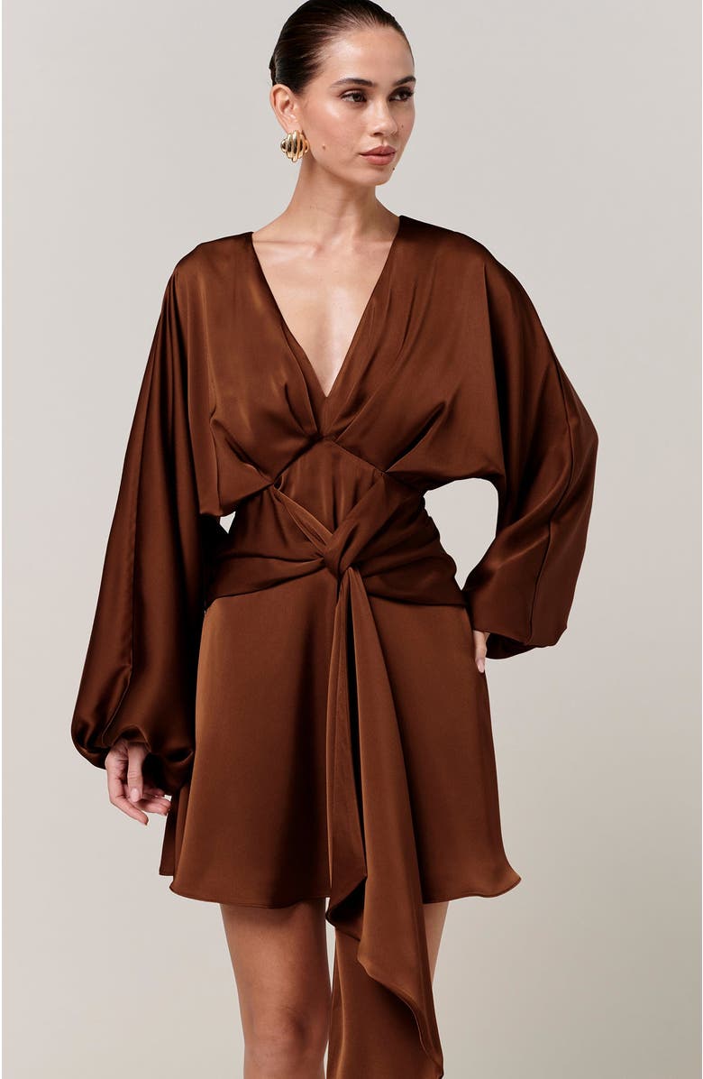 SAVEL Irena Mini Dress, Alternate, color, Chocolate