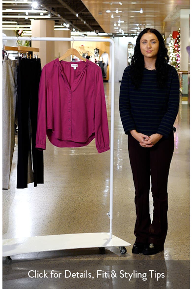 Gathered Button-Up Shirt video
