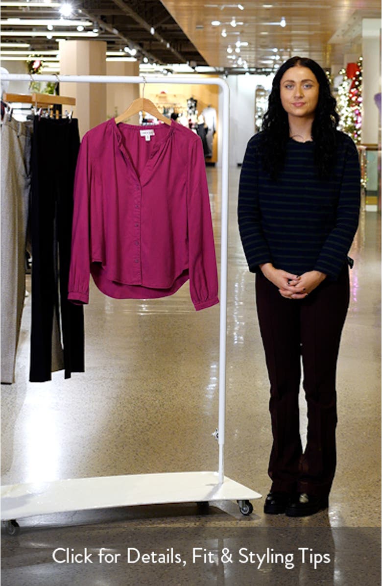 Gathered Button-Up Shirt, sales video thumbnail