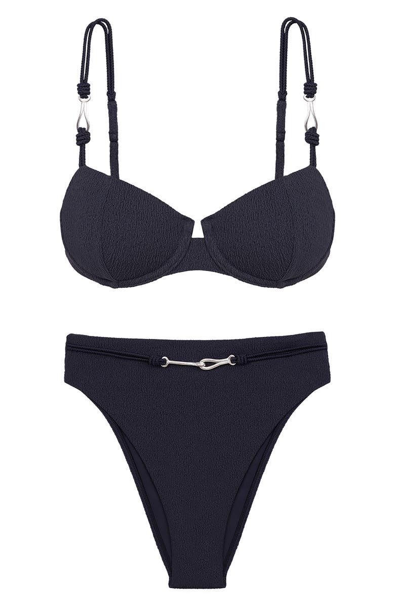 ViX Paula Hermanny Firenze Alba Nissi Underwire Bikini Top, Alternate, color, Blue