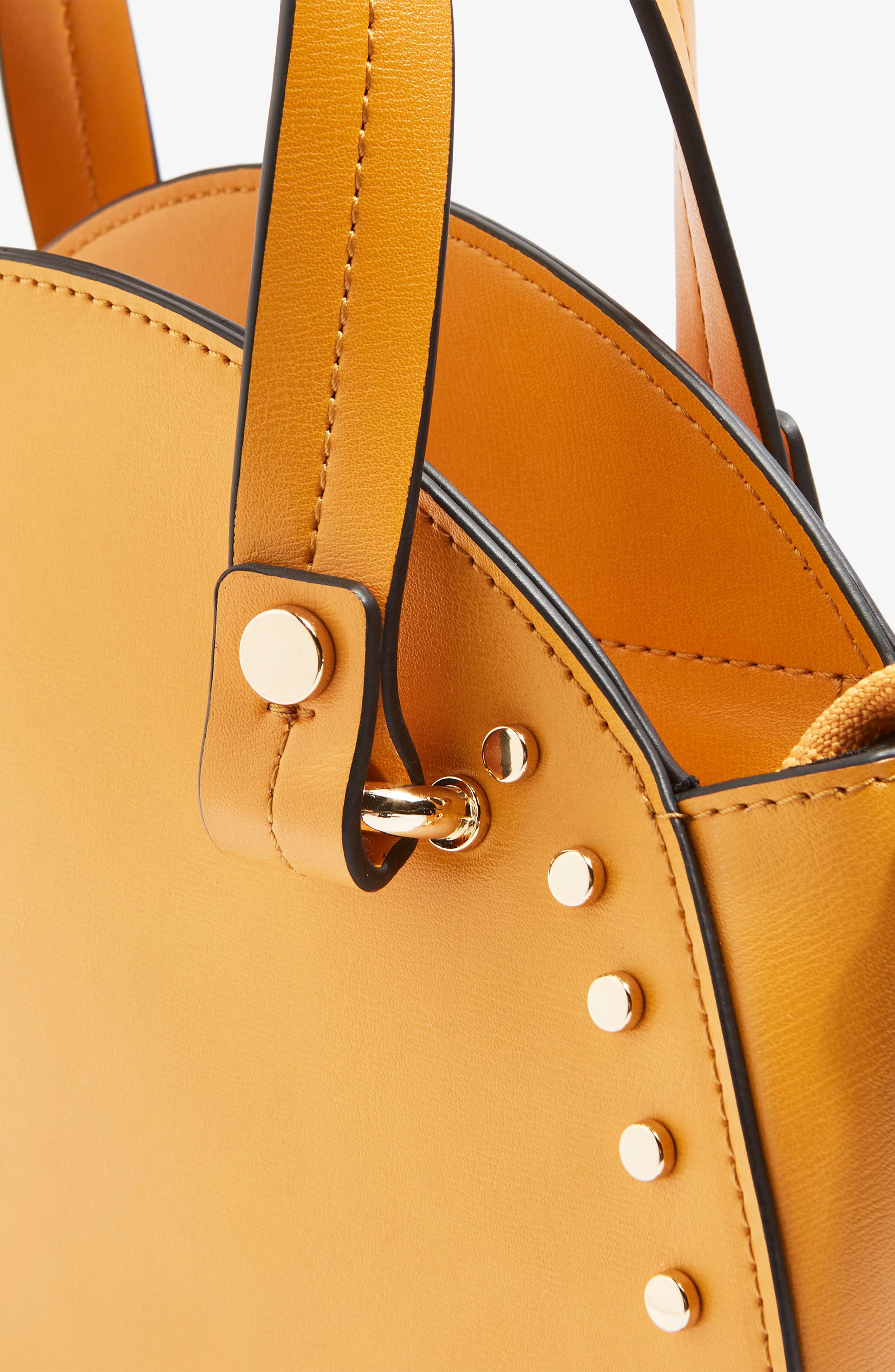 Topshop Taylor Circle Stud Tote Bag, Alternate, color, 