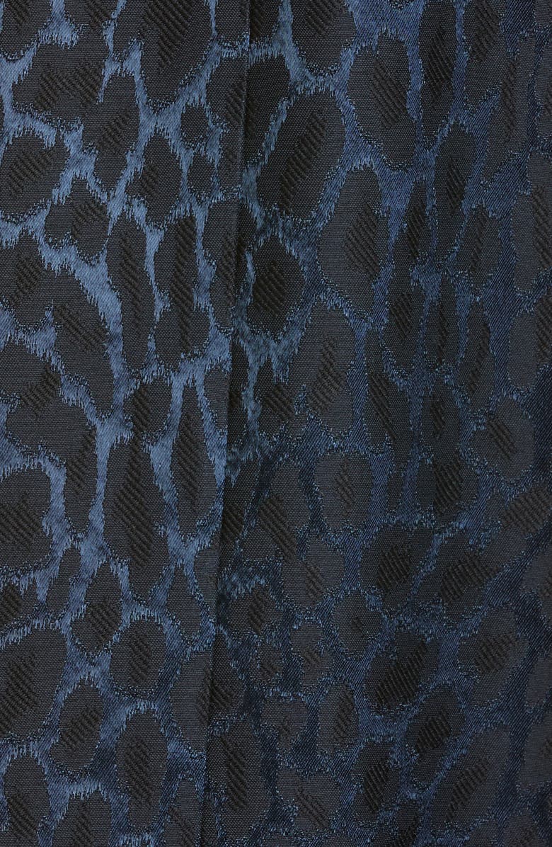 Adam Lippes Leopard Jacquard Wool Blend Belted Dress, Alternate, color,