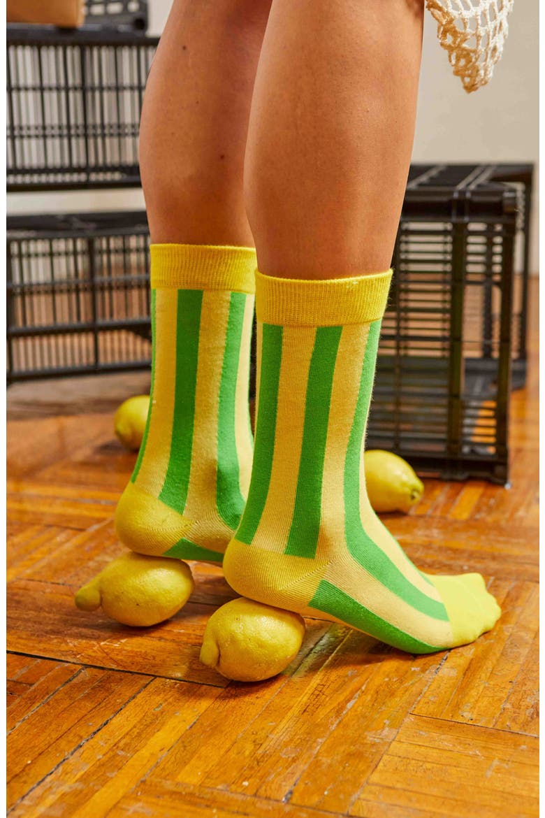 Assorted 2-Pack Fresh Lemons 3D Crew & Ankle Socks, Alternate, color, MULTICOLOR