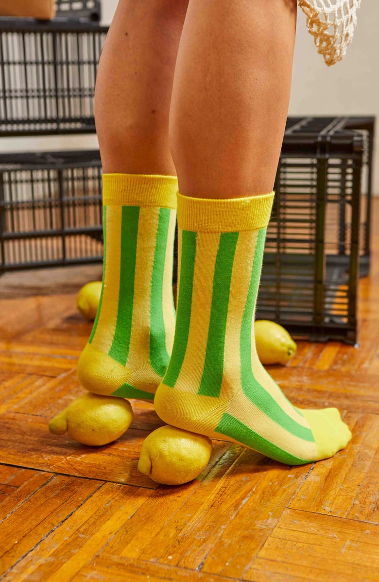 doiy Assorted 2-Pack Fresh Lemons 3D Crew & Ankle Socks, Alternate, color, Multicolor