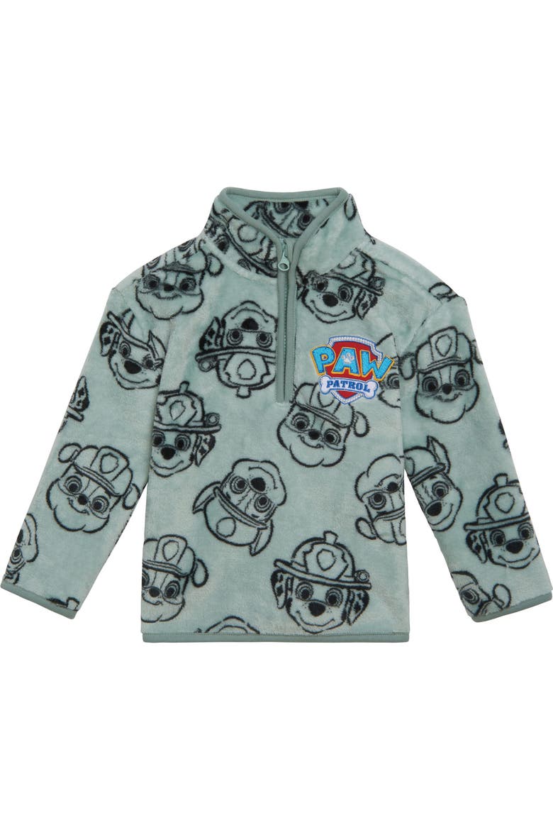 Fleece Quarter-Zip Sweatshirt, Main, color, Light Blue Grey