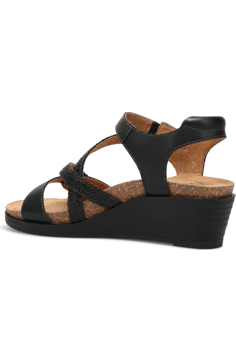 Taos Zecret Ankle Strap Platform Wedge Sandal, Alternate, color, Black