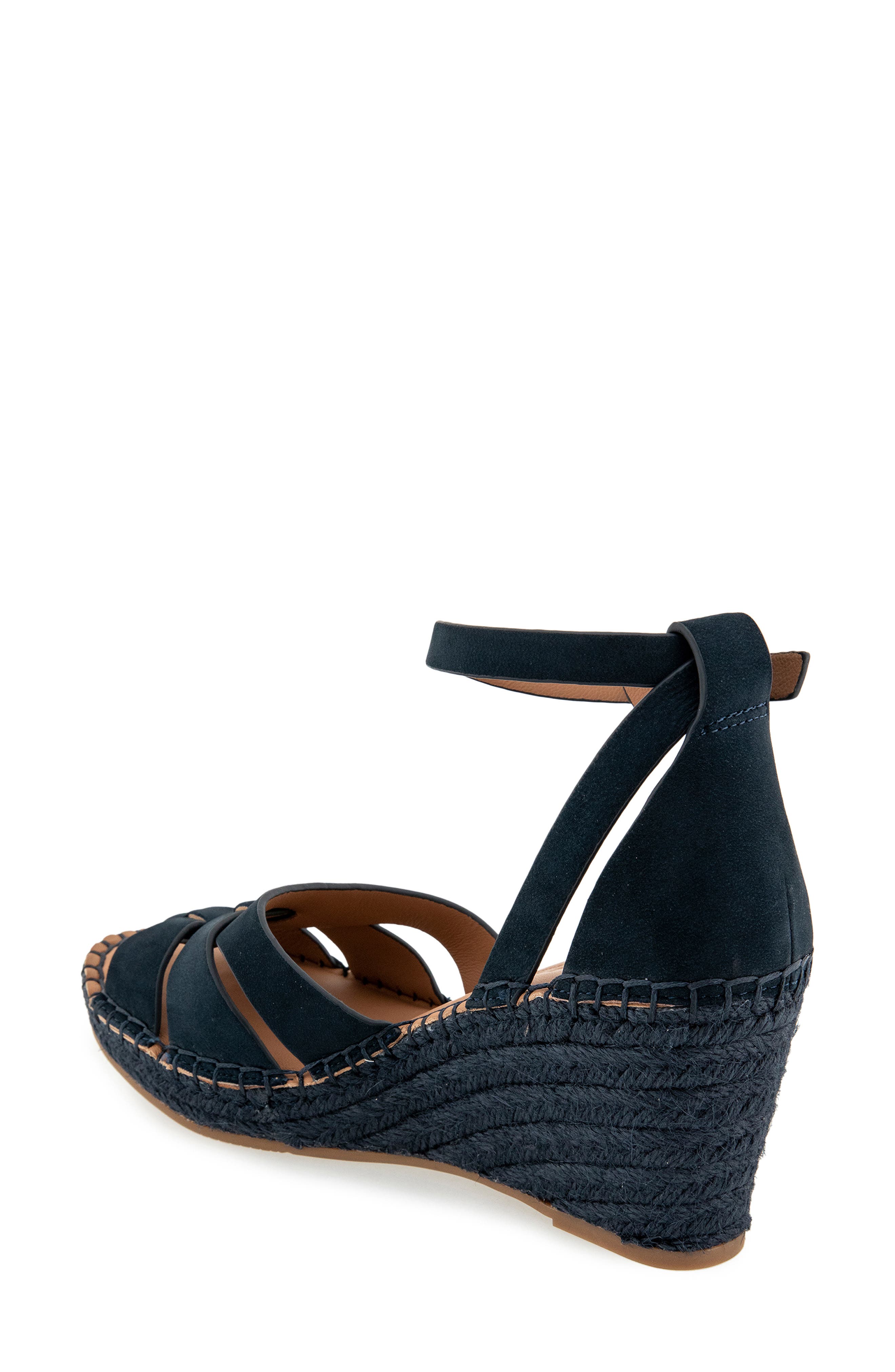 Espadrille Wedge Sandal, Alternate, color, NAVY NUBUCK