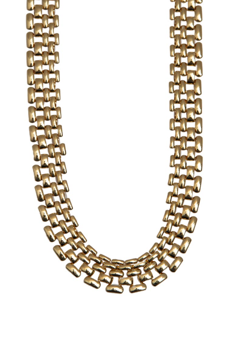 Panthera Collar Necklace, Main, color, GOLD