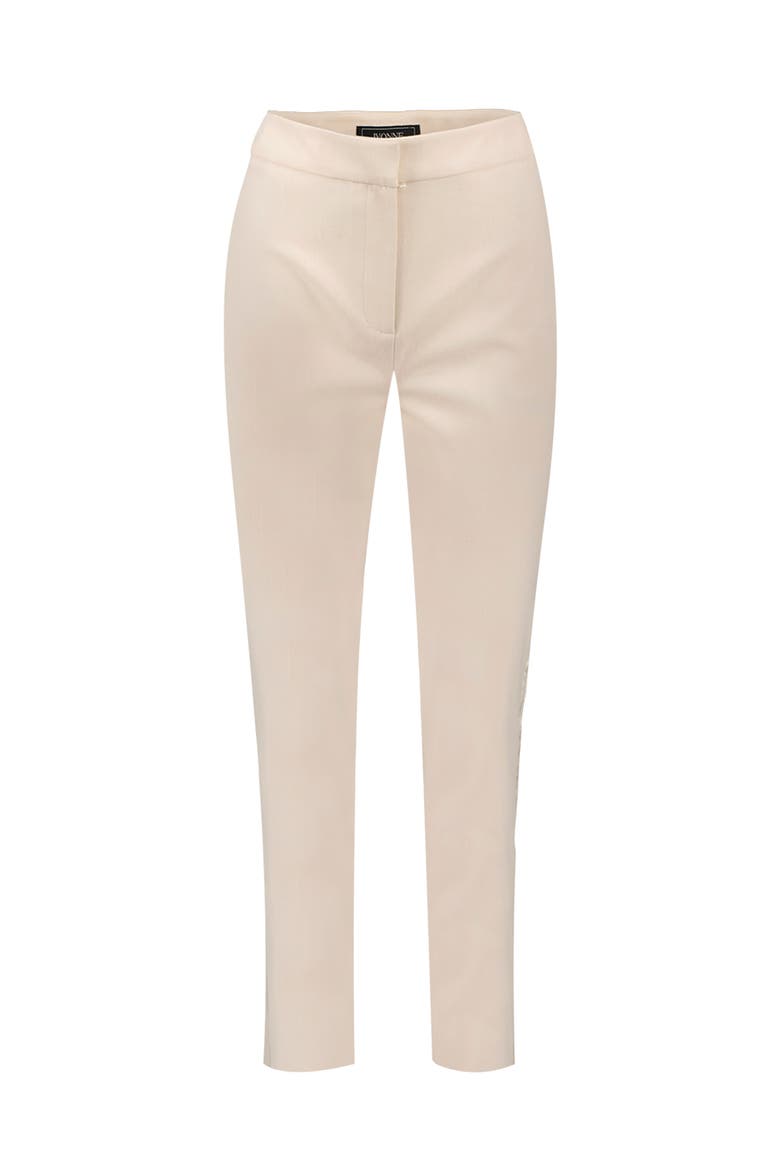 Straight Cut Tailored Capri Trousers, Alternate, color, Natural