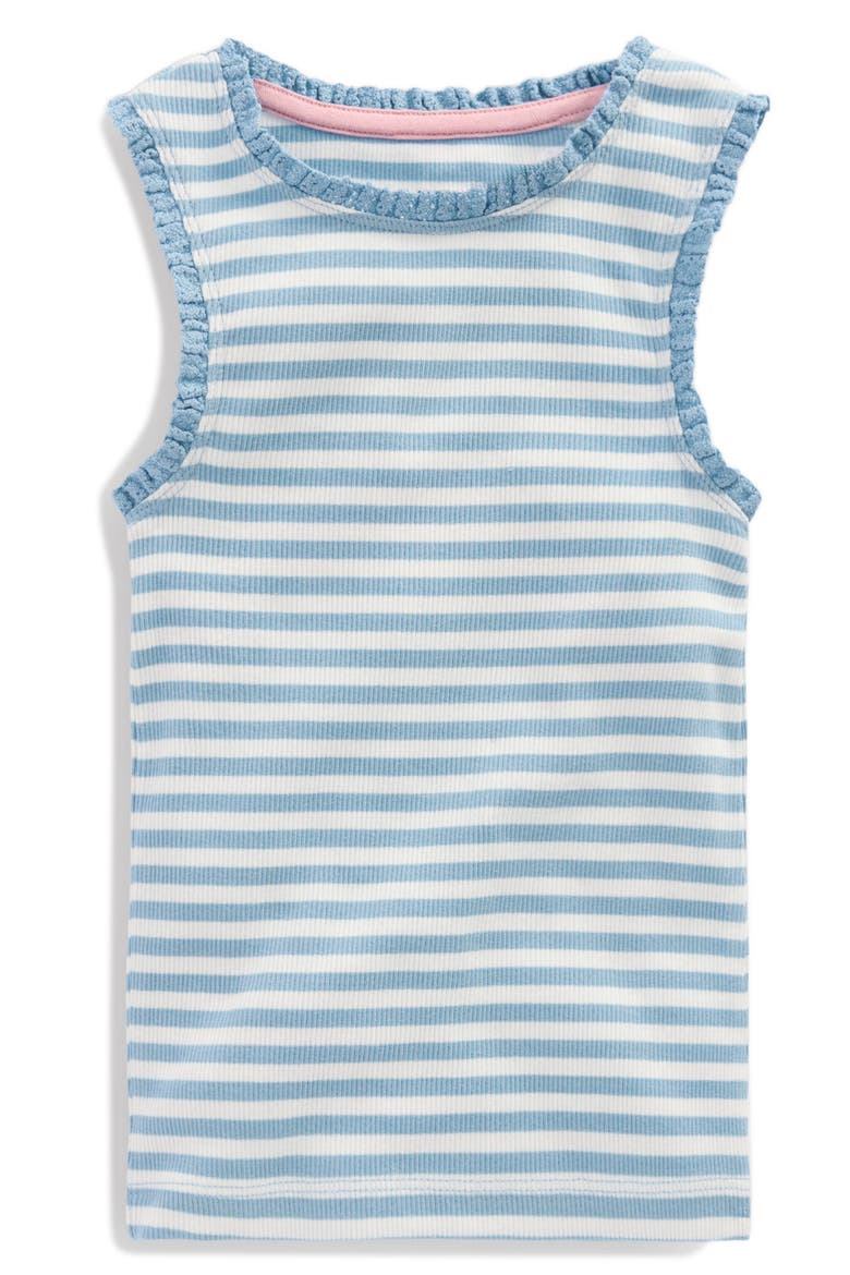 Kids' Lace Trim Stripe Tank, Main, color, GLACIER BLUE STRIPE