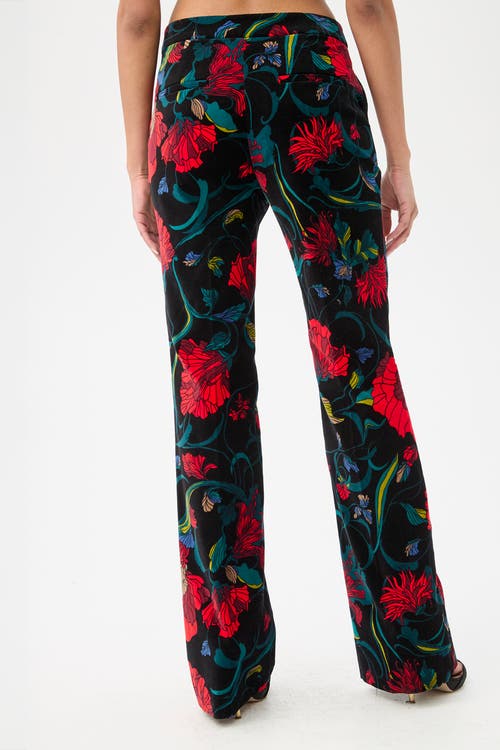 Trina Turk Westport Printed Velvet Wide Leg Pant In Multi
