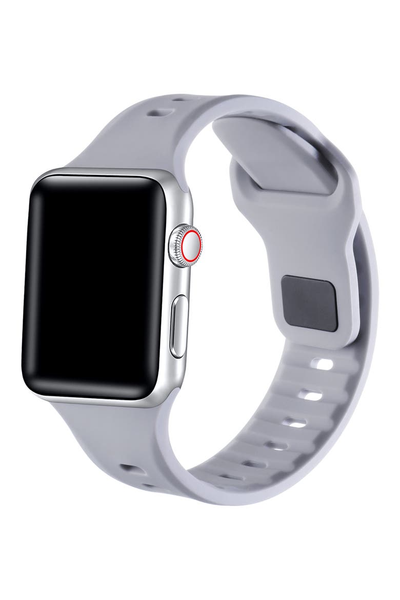 Premium Silicone 38–41mm Apple Watch® Watchband, Alternate, color, GREY