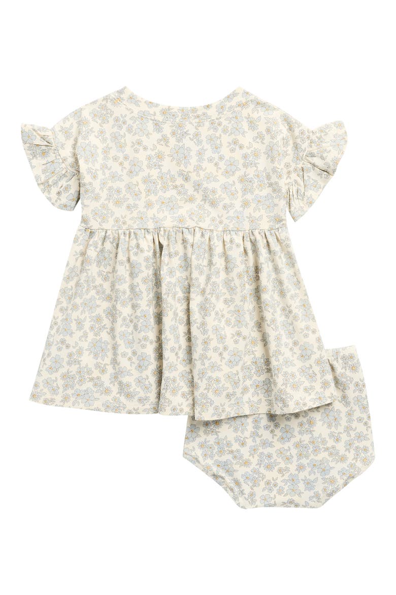 Floral Ruffle Organic Cotton Dress with Bloomers, Alternate, color, IVORY