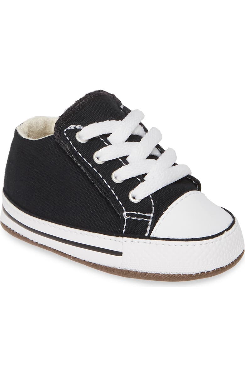 Converse Chuck Taylor<sup>®</sup> All Star<sup>®</sup> Cribster Canvas Crib Shoe, Main, color, Black/Natural Ivory/White