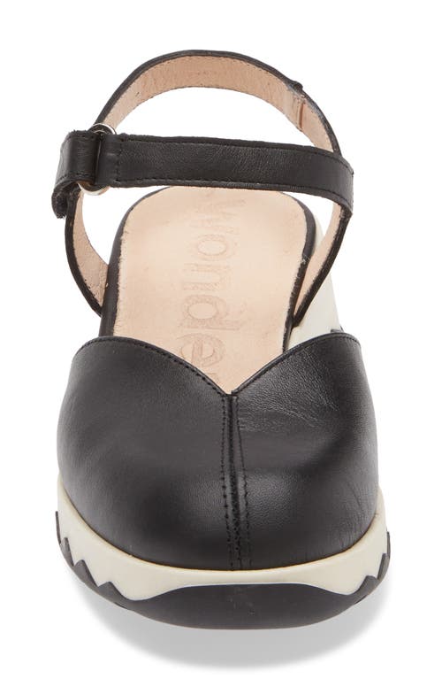Wonders Samara Platform Wedge Pump In Sauvage Black