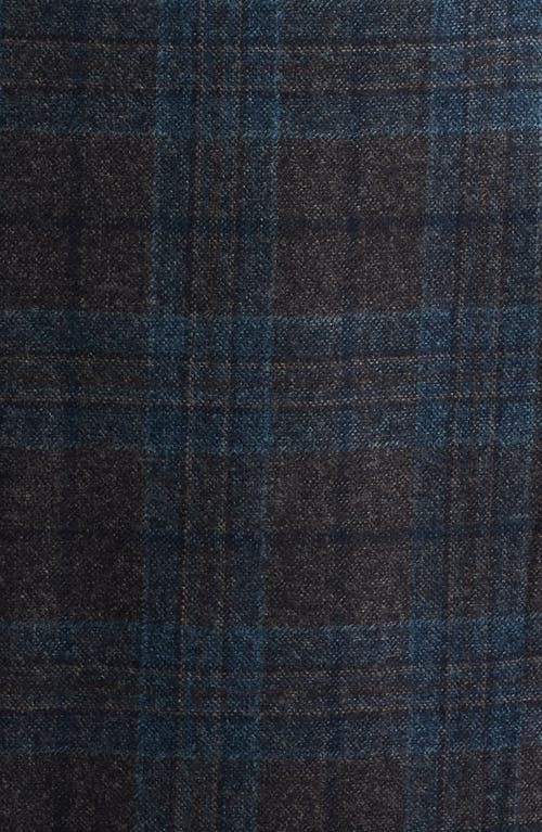 Jack Victor Midland Contemporary Fit Grey Deco Plaid Super 110s Wool Sport Coat In Gray