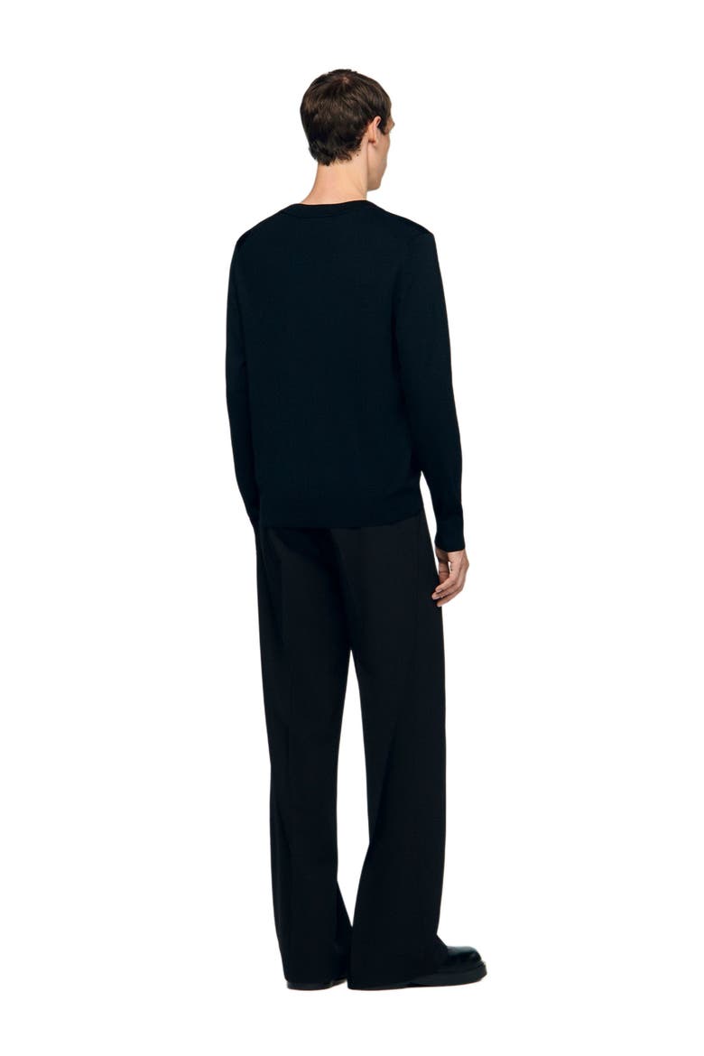 Fine knit sweater, Alternate, color, Black