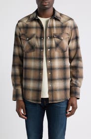 Pendleton Canyon Plaid Wool Snap-Up Shirt