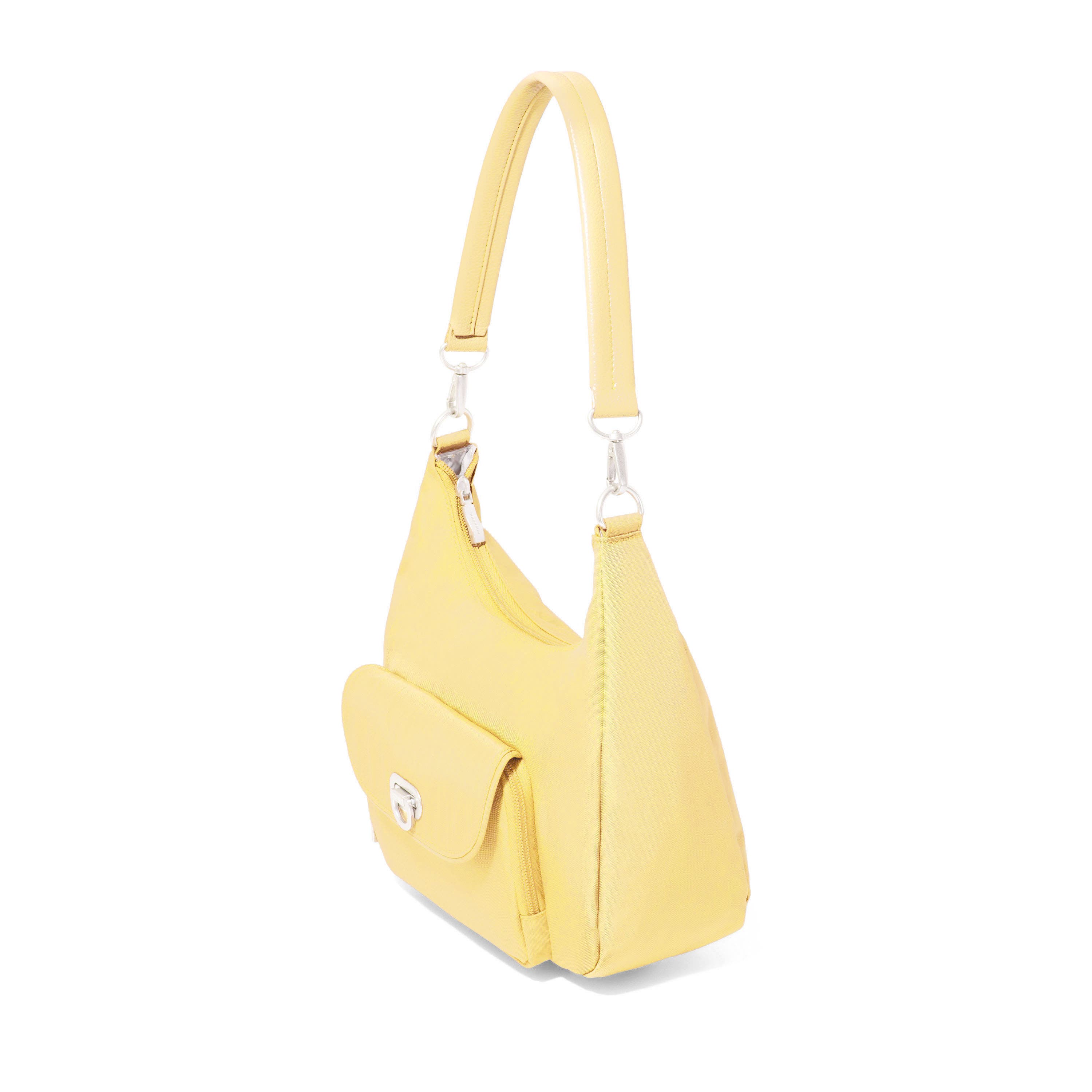 Coastal Flip Lock Half Moon Bag, Alternate, color, BUTTER YELLOW