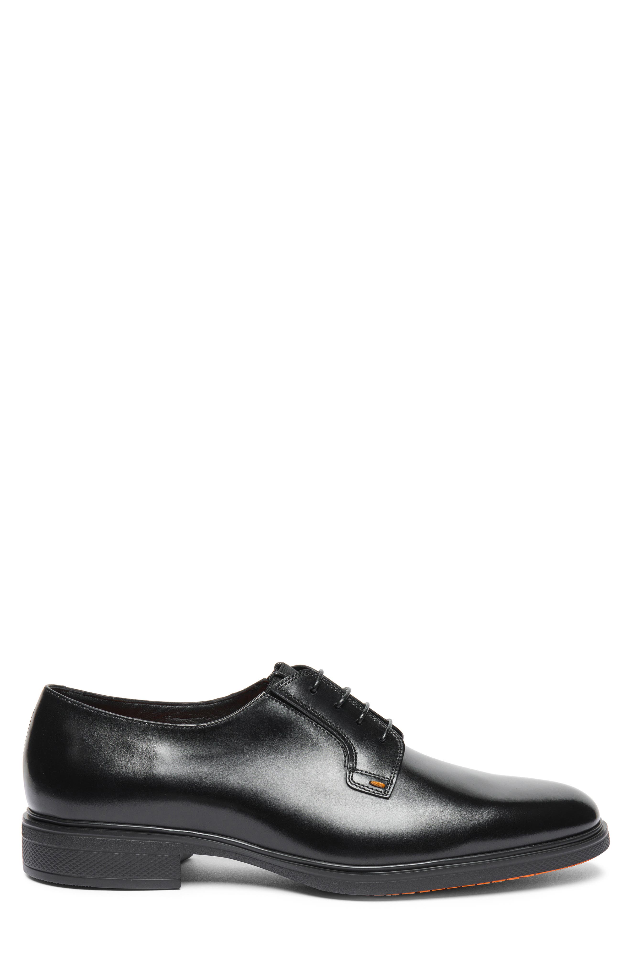 Santoni Easy Plain Toe Oxford, Alternate, color, Black