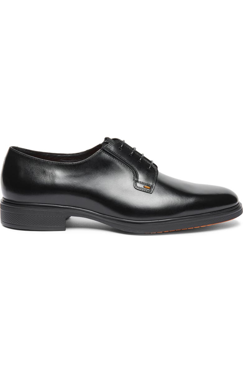 Santoni Easy Plain Toe Oxford, Alternate, color, Black