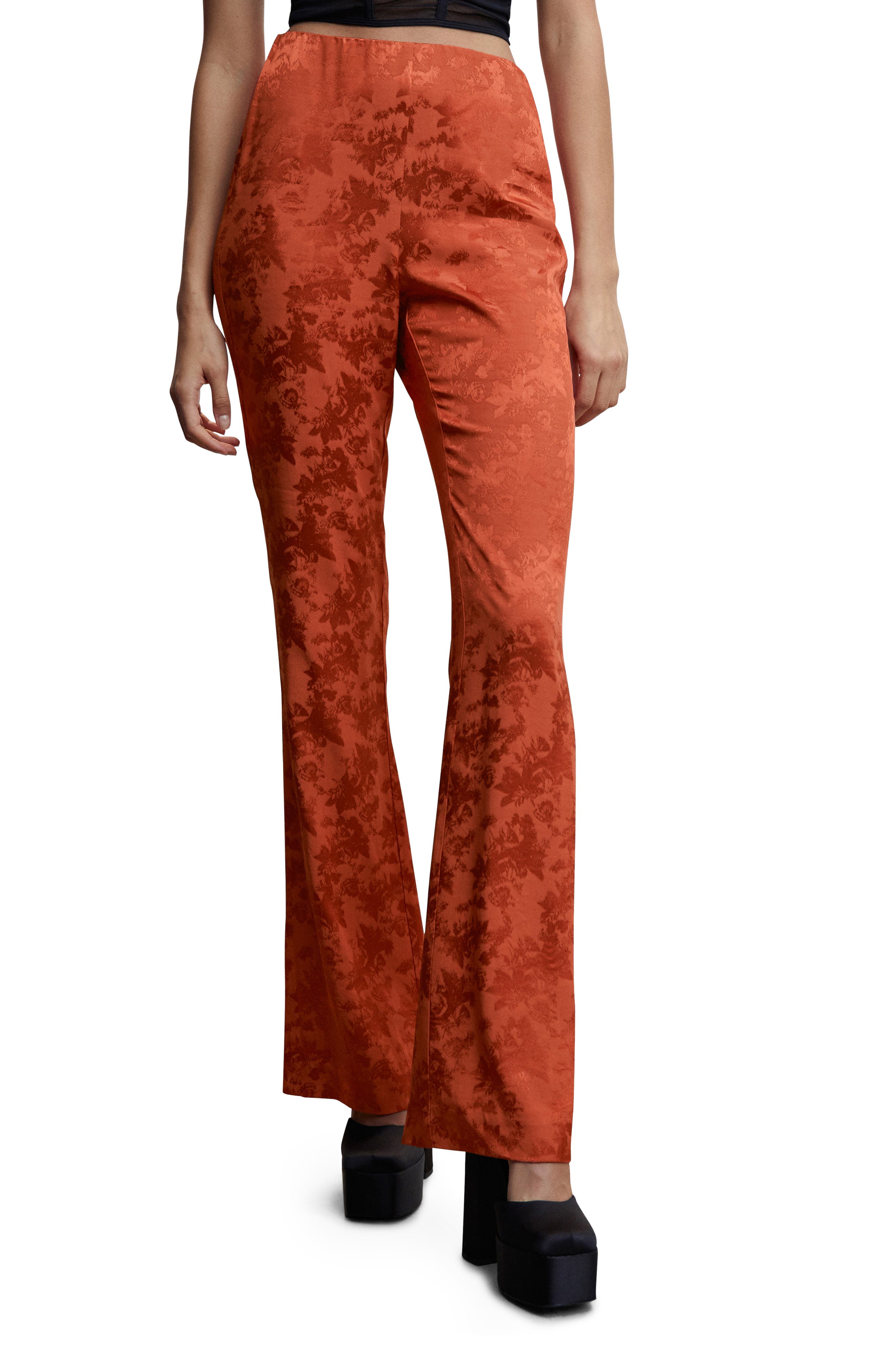 Floral Jacquard Trousers