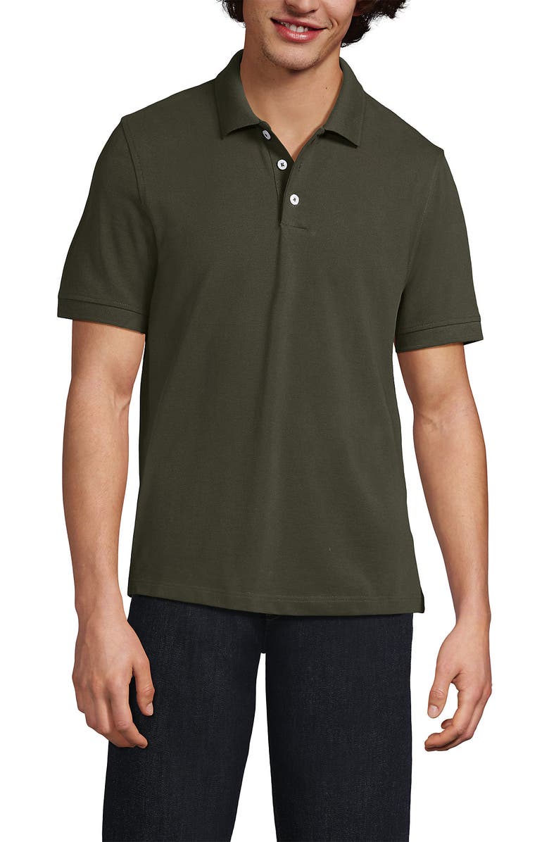 Lands' End Short Sleeve Comfort-First Mesh Polo Shirt, Main, color, Forest Moss