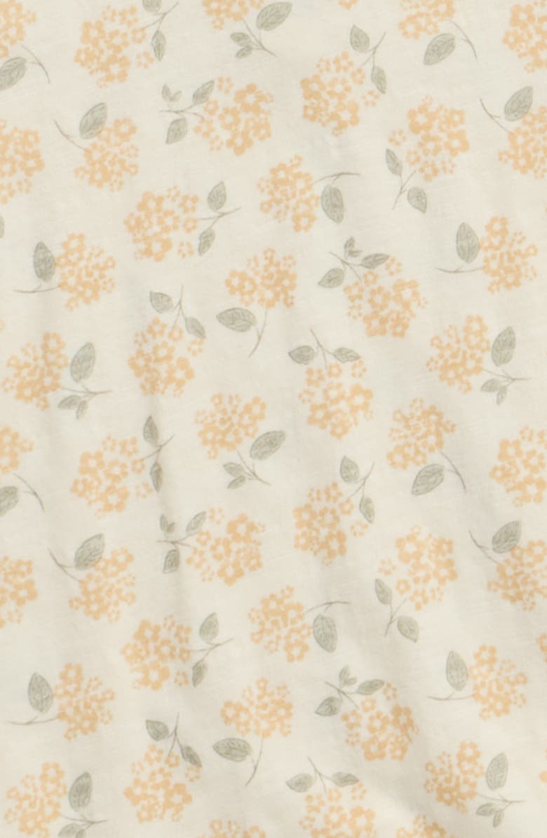 Rylee + Cru Ditsy Print Cotton Bubble Bodysuit, Alternate, color, Ivory