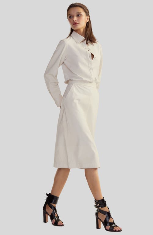 CYNTHIA ROWLEY CYNTHIA ROWLEY LEATHER MIDI SKIRT