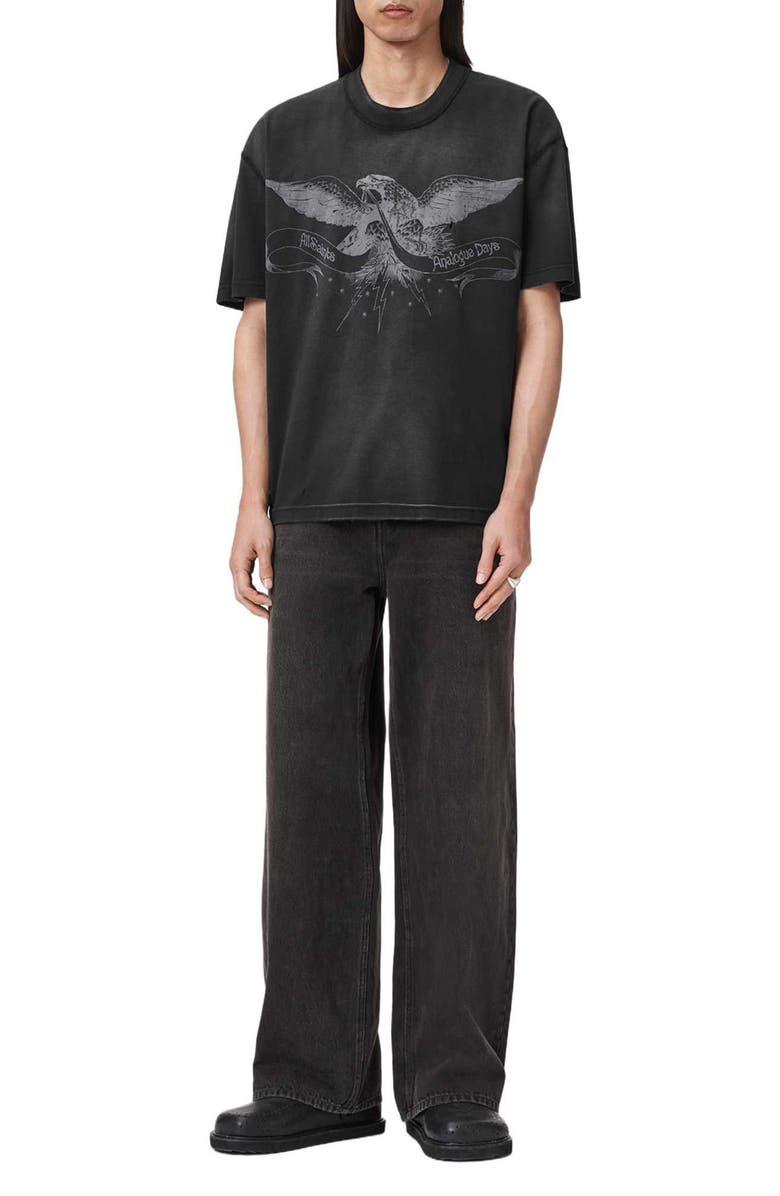 AllSaints Aeterna Graphic T-Shirt, Alternate, color, Washed Black