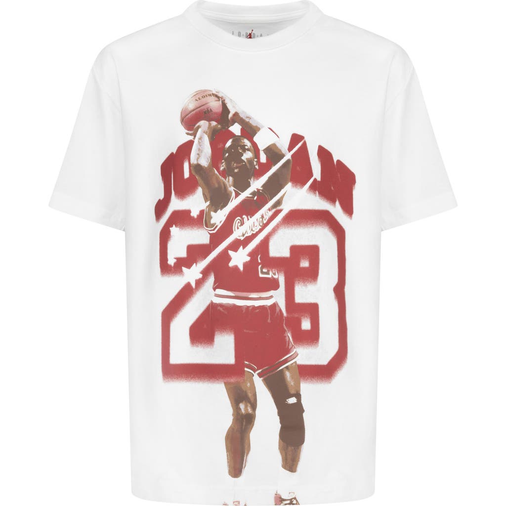 Jordan Kids' 40th Anniversary Cotton Graphic T-shirt In Sail