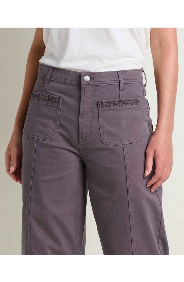 Toad & Co Women's Linden Wide Leg Pant, Alternate, color, Ash Embroidery