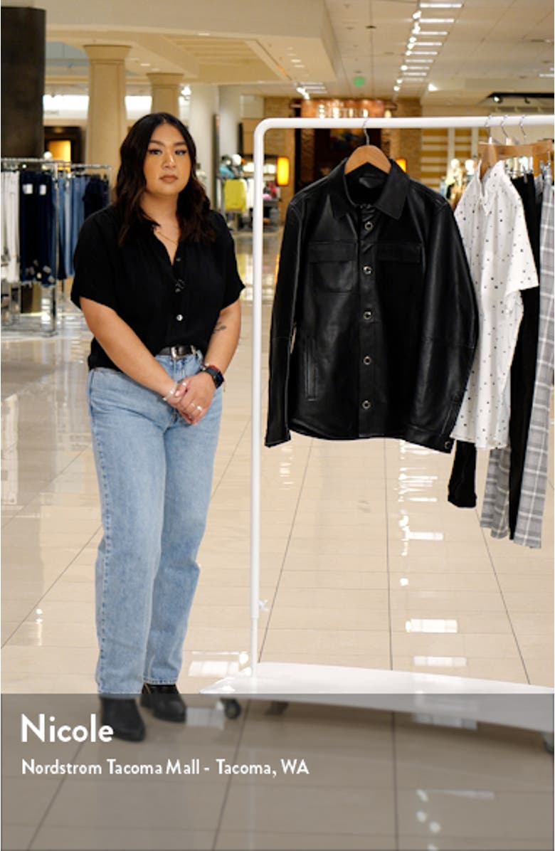 Men's Leather Shirt Jacket, sales video thumbnail