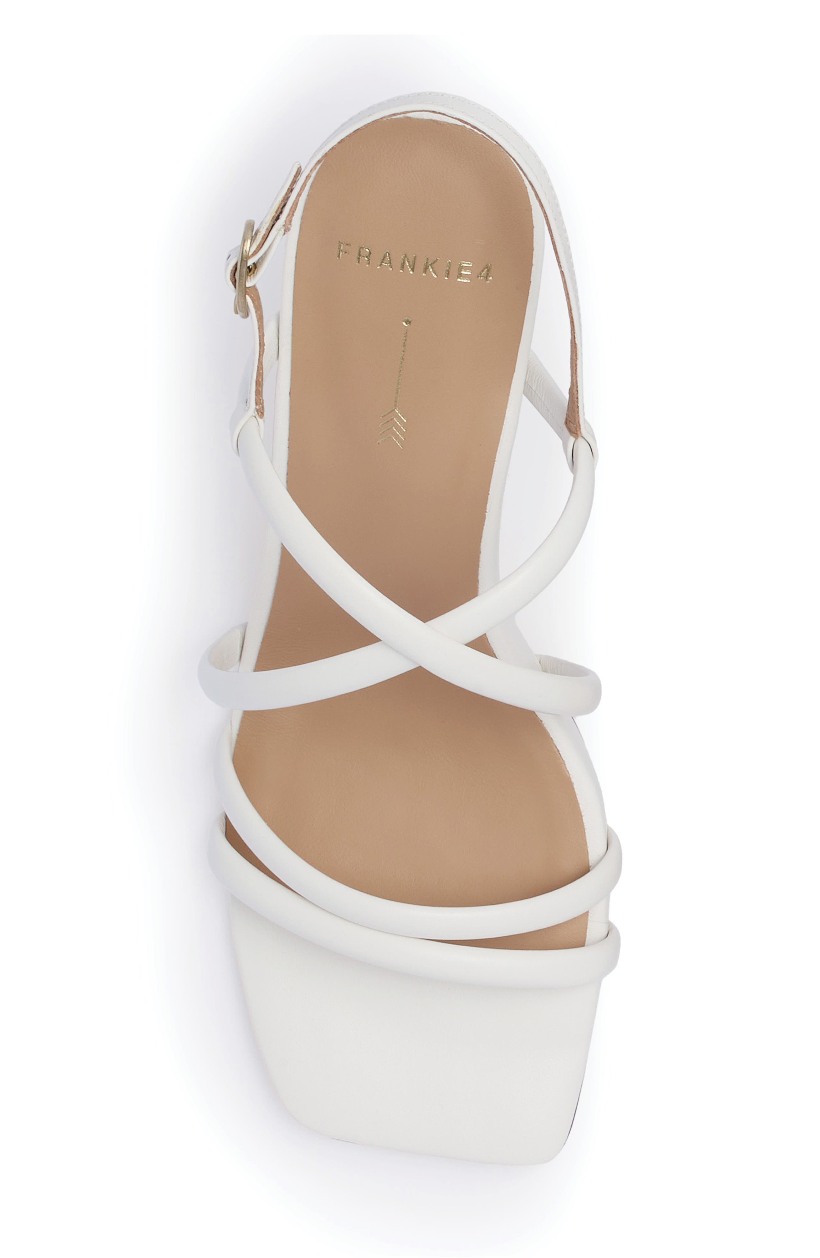 FRANKIE4 Giselle Ankle Strap Slide Sandal, Alternate, color, Soft White