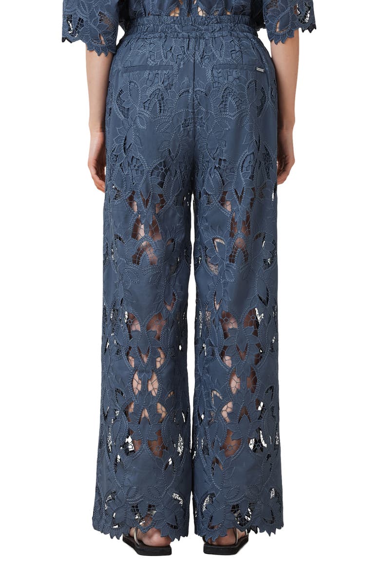 Charli Embroidered Wide Leg Pants, Alternate, color, DUSTY BLUE