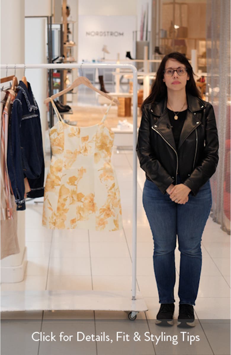 York Sophie Floral Satin Minidress, sales video thumbnail